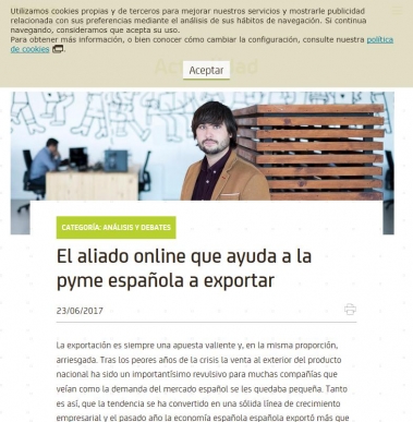 El aliado online que ayuda a la pyme espaola a exportar - Actualidad - Bankia Fintech