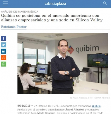 Quibim se posiciona en el mercado americano y establece una sede en Silicon Valley
